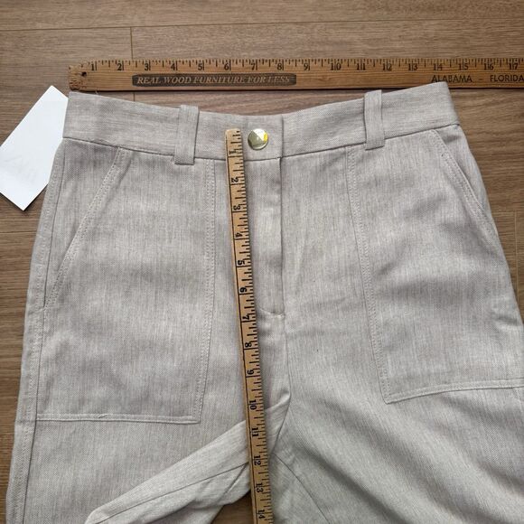 NWT Zara Women’s Straight Leg Pants Light Beige Workwear Style Size M 28 - Picture 7 of 9